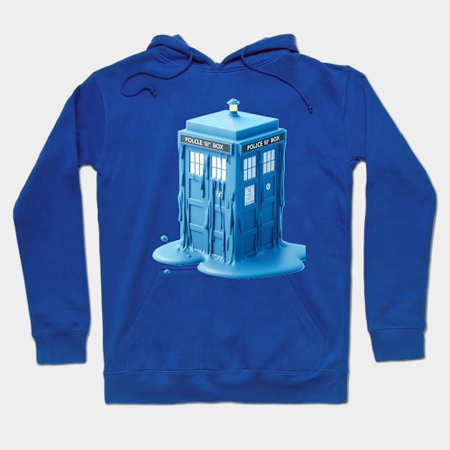 Melting TARDIS Hoodie by valsevent